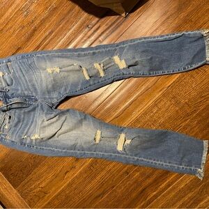 Distressed Blue Jeans